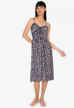 ZALORA BASICS Ruching Detail Midi Dress