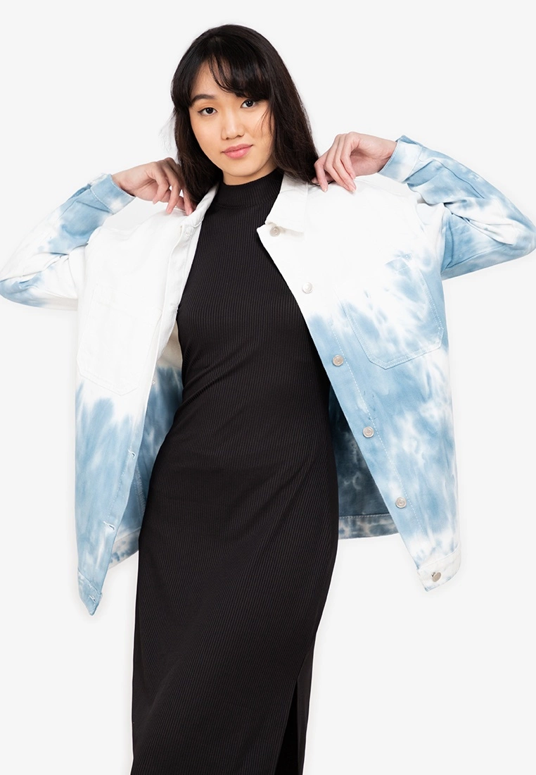 ZALORA BASICS Bleached Denim Jacket