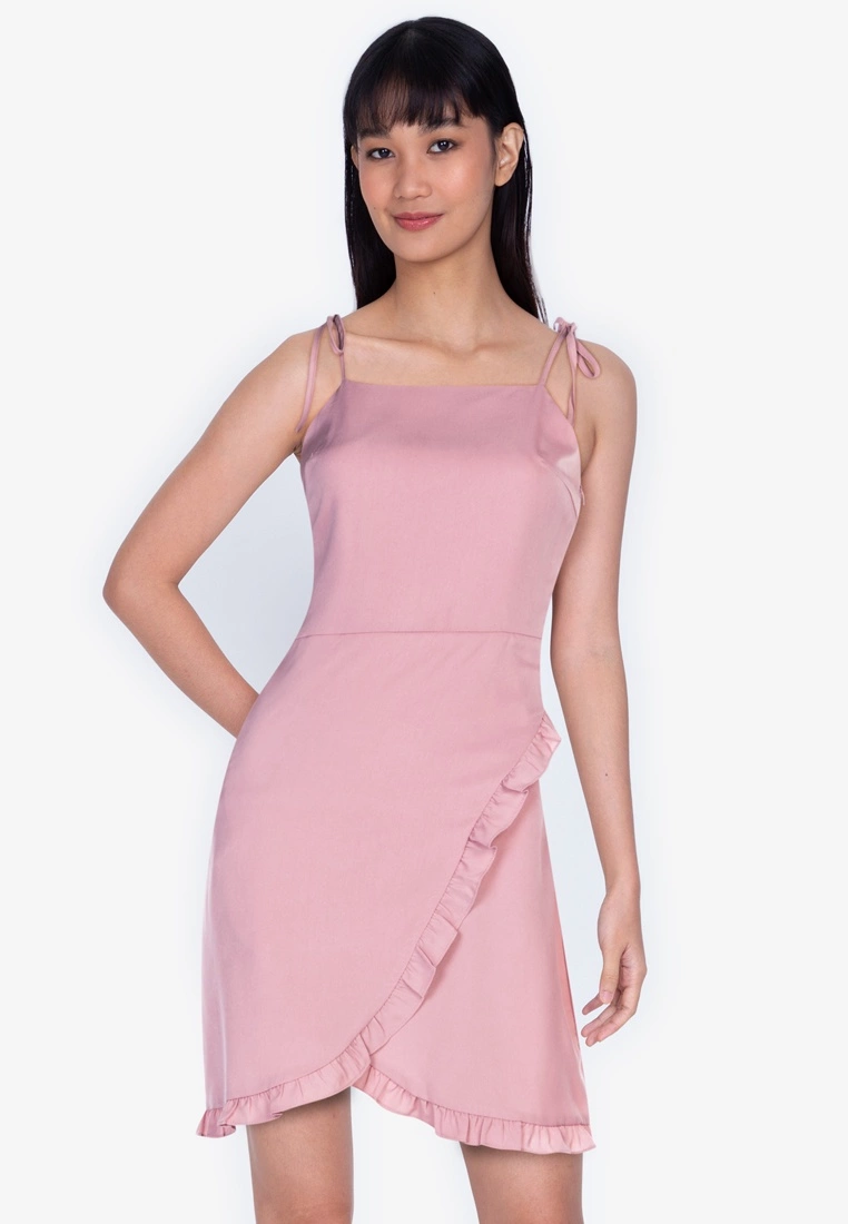 ZALORA BASICS Tie Straps Cami Dress