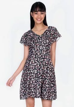 ZALORA BASICS Pintuck Detail Mini Dress