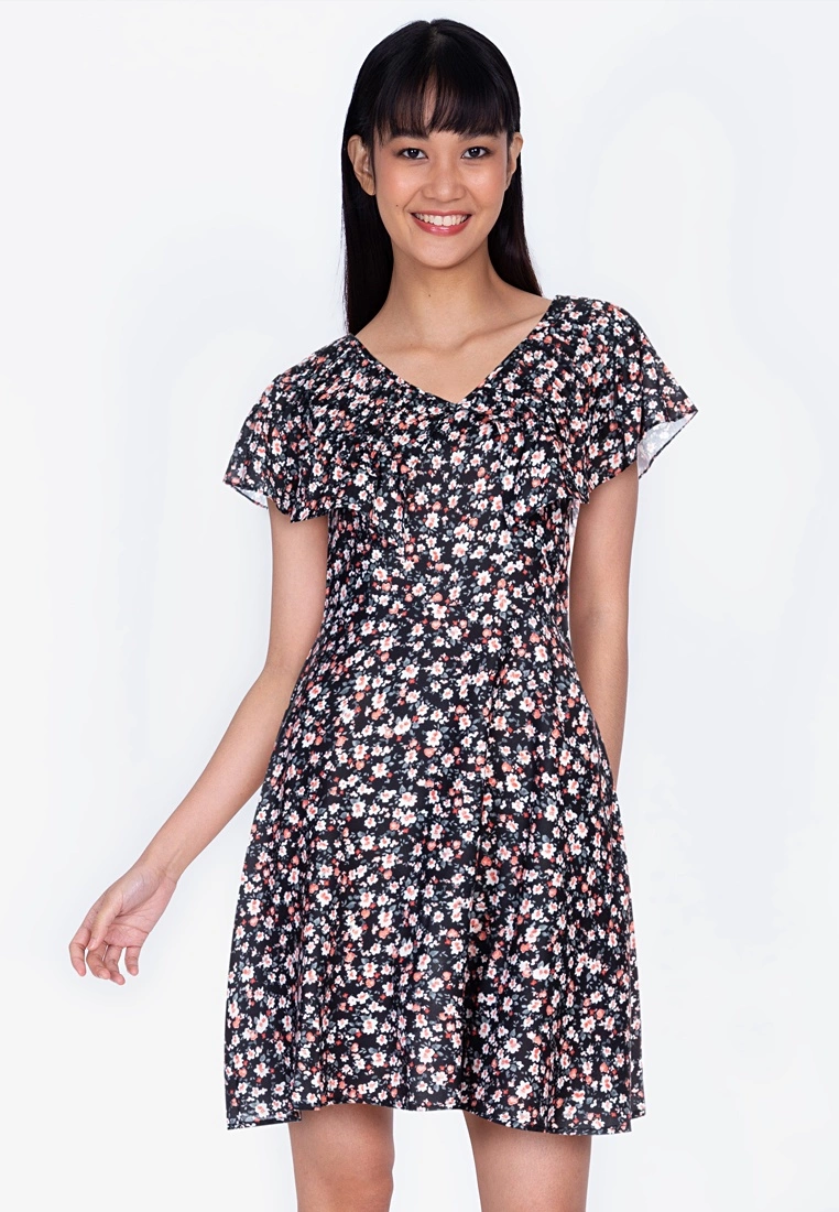 ZALORA BASICS Pintuck Detail Mini Dress