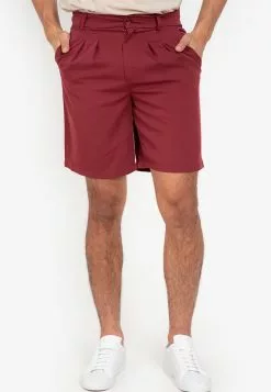 ZALORA BASICS Double Pleated Shorts