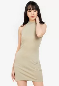 ZALORA BASICS Basic Halter Bodycon Dress