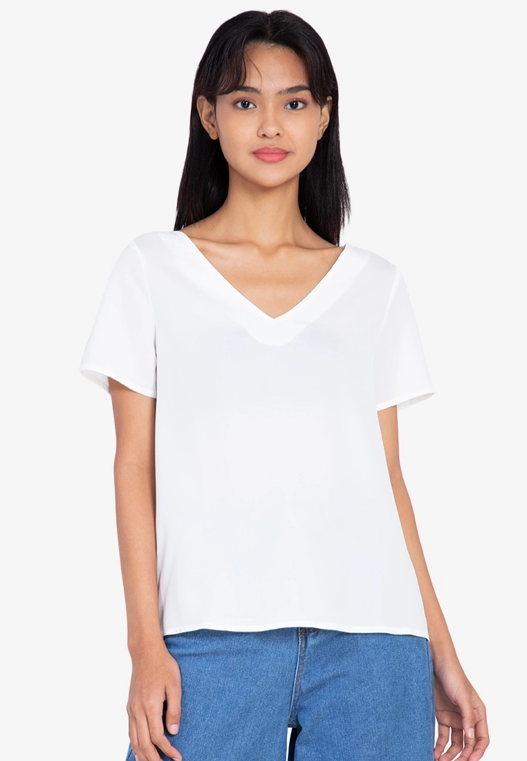 ZALORA BASICS T Back Short Sleeve Top - Billede 7