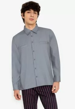 ZALORA BASICS Double Welted Pocket Shirt