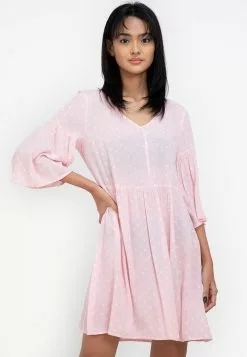 ZALORA BASICS Flare Sleeve Babydoll Dress