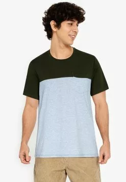 ZALORA BASICS Two-Tone Pocket T-Shirt