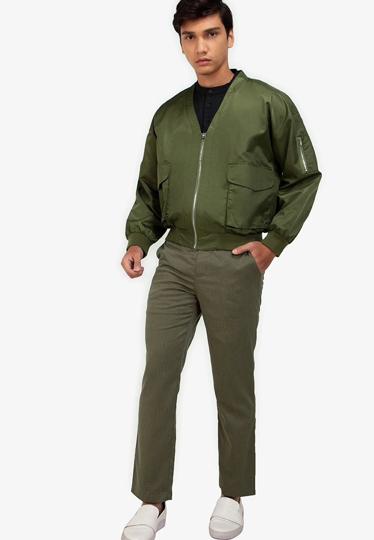 ZALORA BASICS V-Neck Bomber Jacket - Billede 4