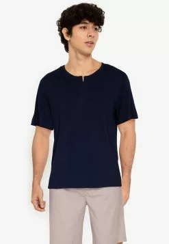 ZALORA BASICS Zip Opening T-Shirt