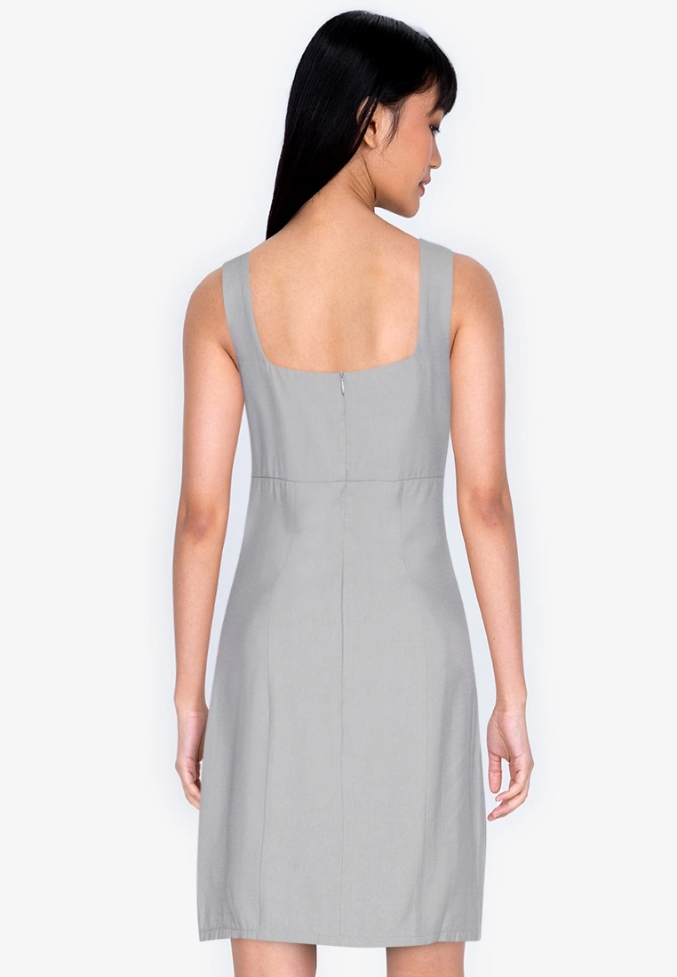 ZALORA BASICS Fitted Square Neck Mini Dress - Billede 2