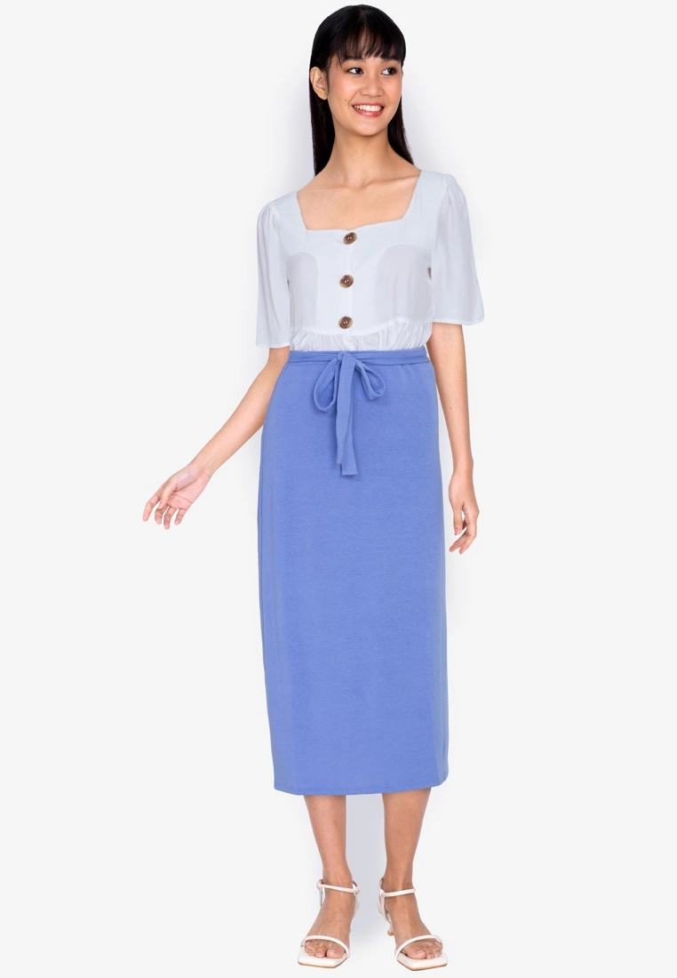 ZALORA BASICS Side Slit Midi Skirt - Billede 4