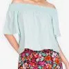 ZALORA BASICS Floral Embroidered Top