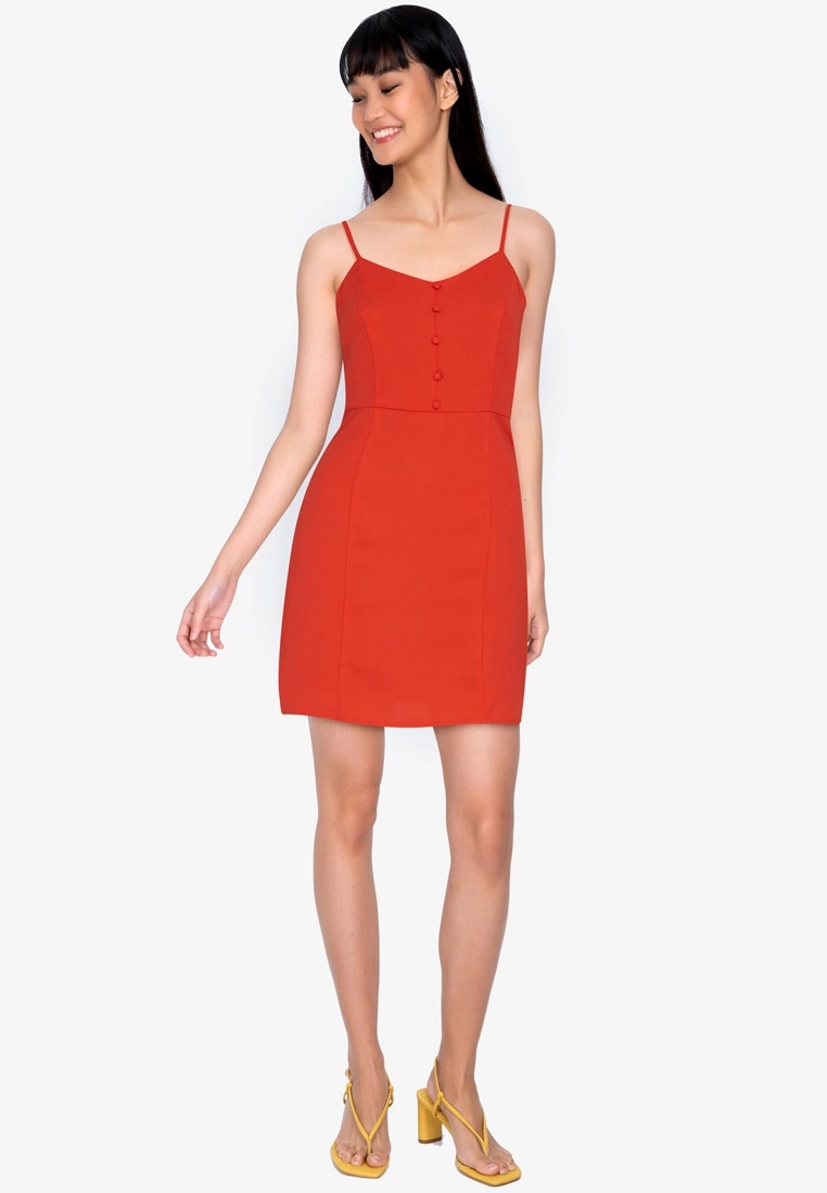ZALORA BASICS Button Detail Mini Dress - Billede 4