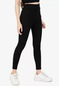 ZALORA BASICS Basic Rib Legging Pants