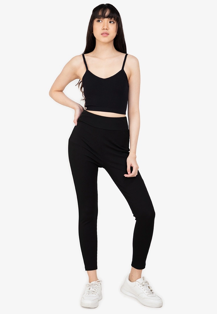 ZALORA BASICS Basic Rib Legging Pants - Billede 4