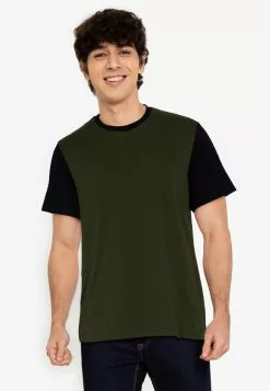 ZALORA BASICS Contrast Sleeve T-Shirt