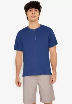 ZALORA BASICS Zip Opening T-Shirt