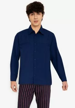 ZALORA BASICS Double Welted Pocket Shirt