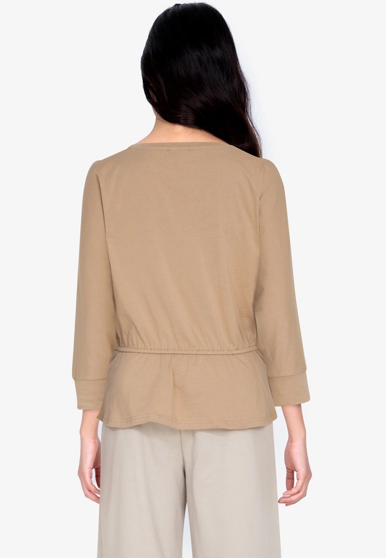 ZALORA BASICS Gathered Waist 3/4 Sleeve Top - Billede 2