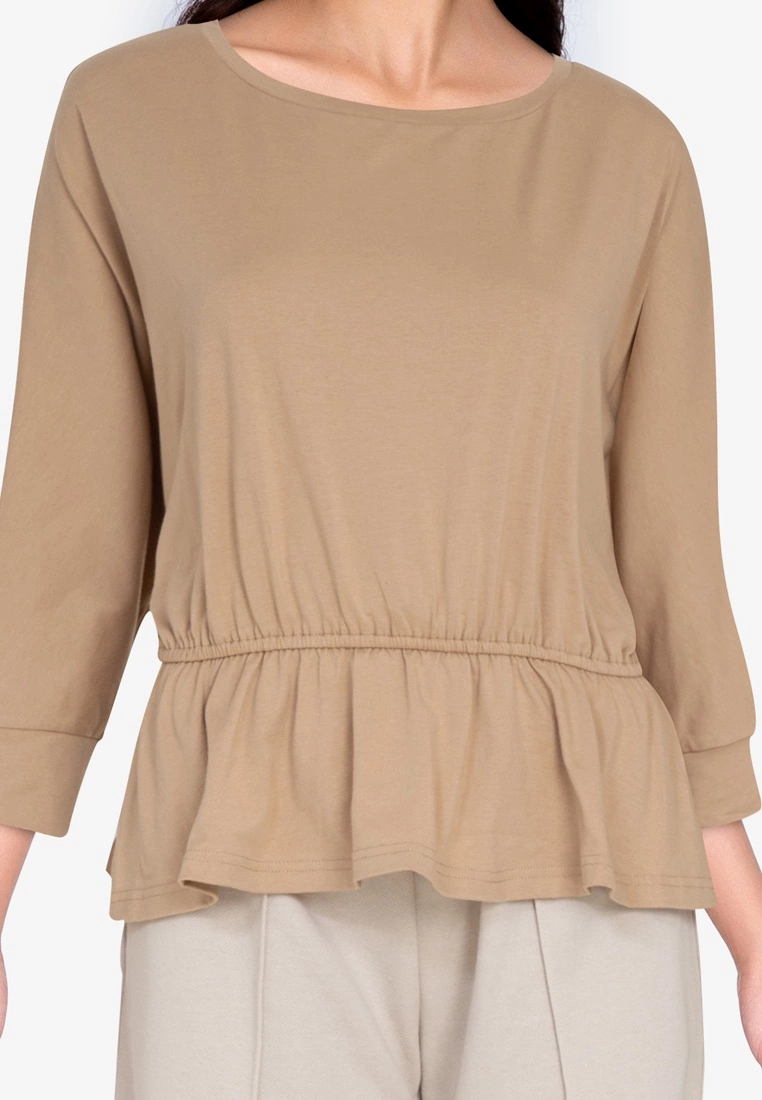 ZALORA BASICS Gathered Waist 3/4 Sleeve Top - Billede 3