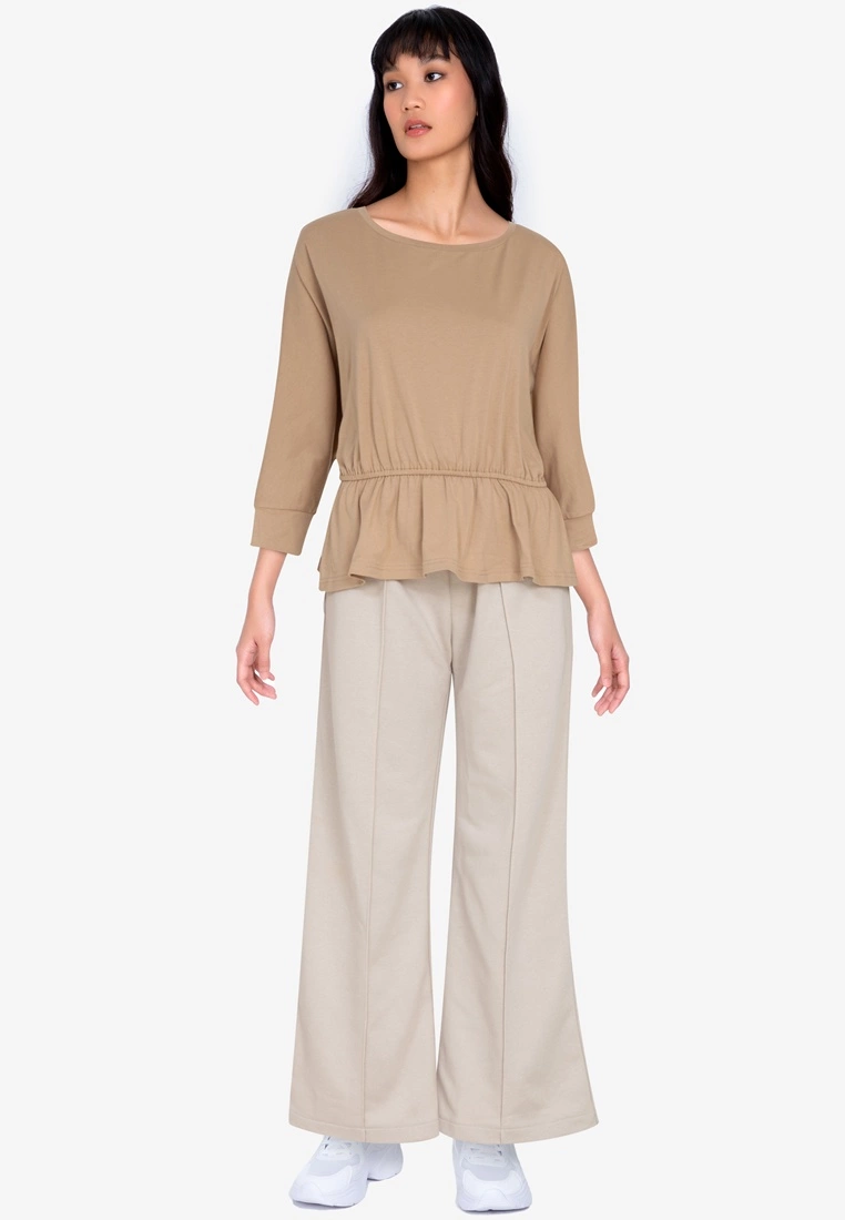 ZALORA BASICS Gathered Waist 3/4 Sleeve Top - Billede 4
