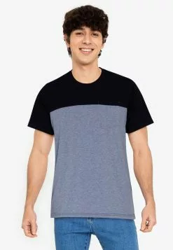 ZALORA BASICS Two-Tone Pocket T-Shirt