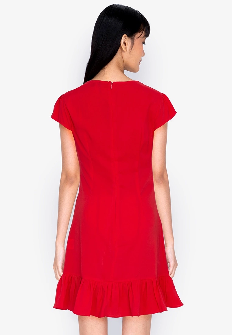 ZALORA BASICS Cap Sleeve Flutter Hem Dress - Billede 2