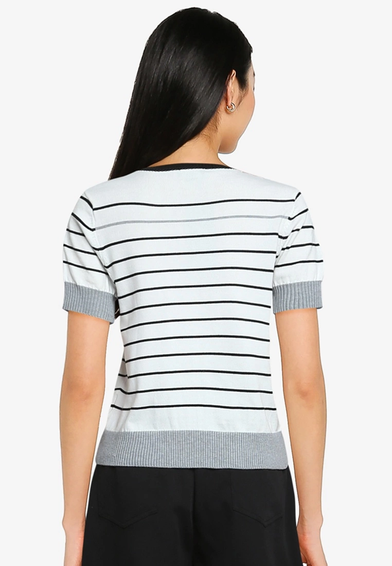 ZALORA BASICS Stripes Knit Top - Billede 2