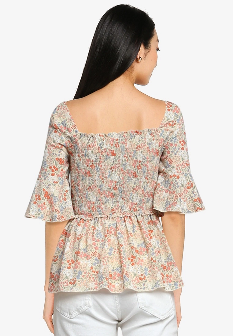 ZALORA BASICS Square Neck Smock Top - Billede 2