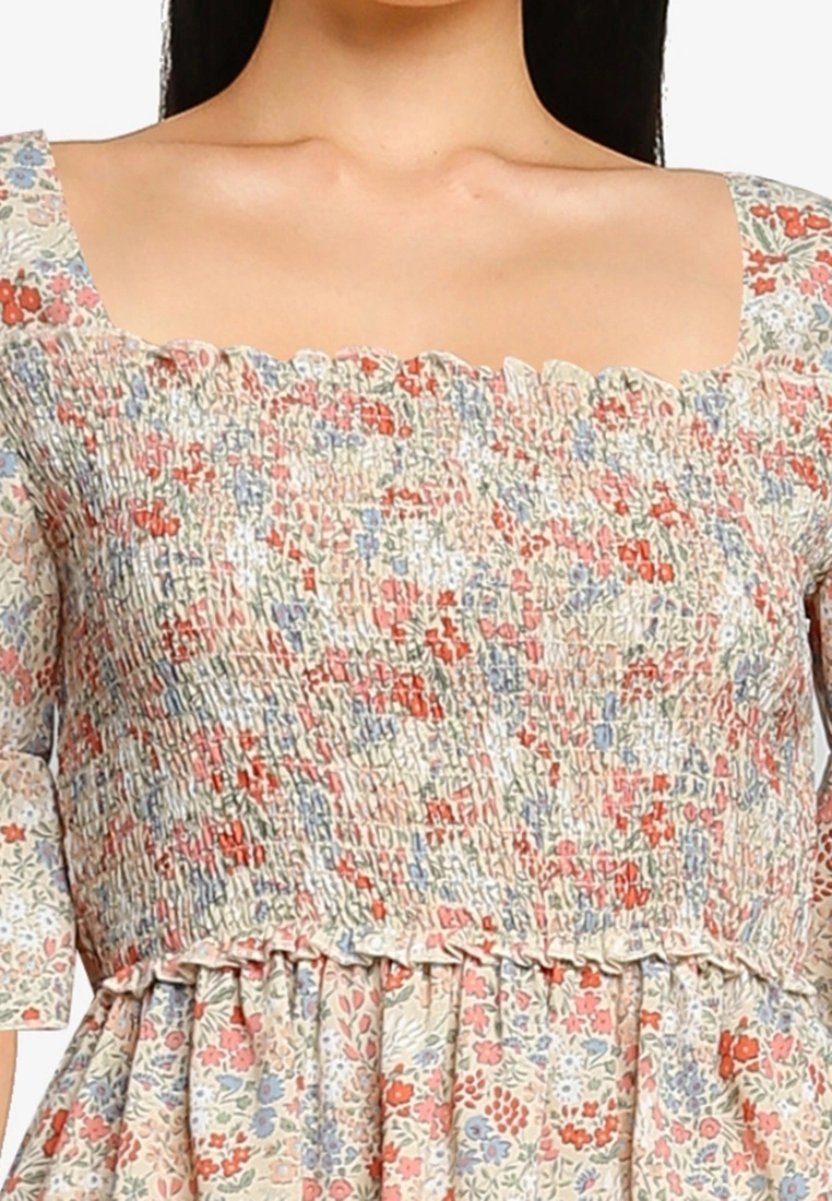 ZALORA BASICS Square Neck Smock Top - Billede 3