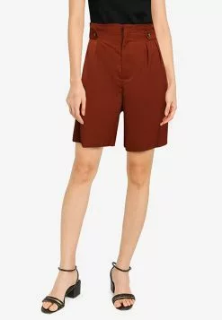ZALORA BASICS Button Tab Pleat Shorts