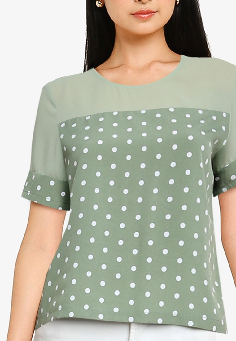 ZALORA BASICS Contrast Fabric Top - Billede 3