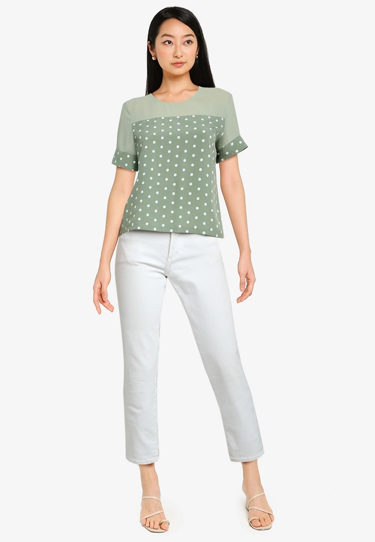 ZALORA BASICS Contrast Fabric Top - Billede 4