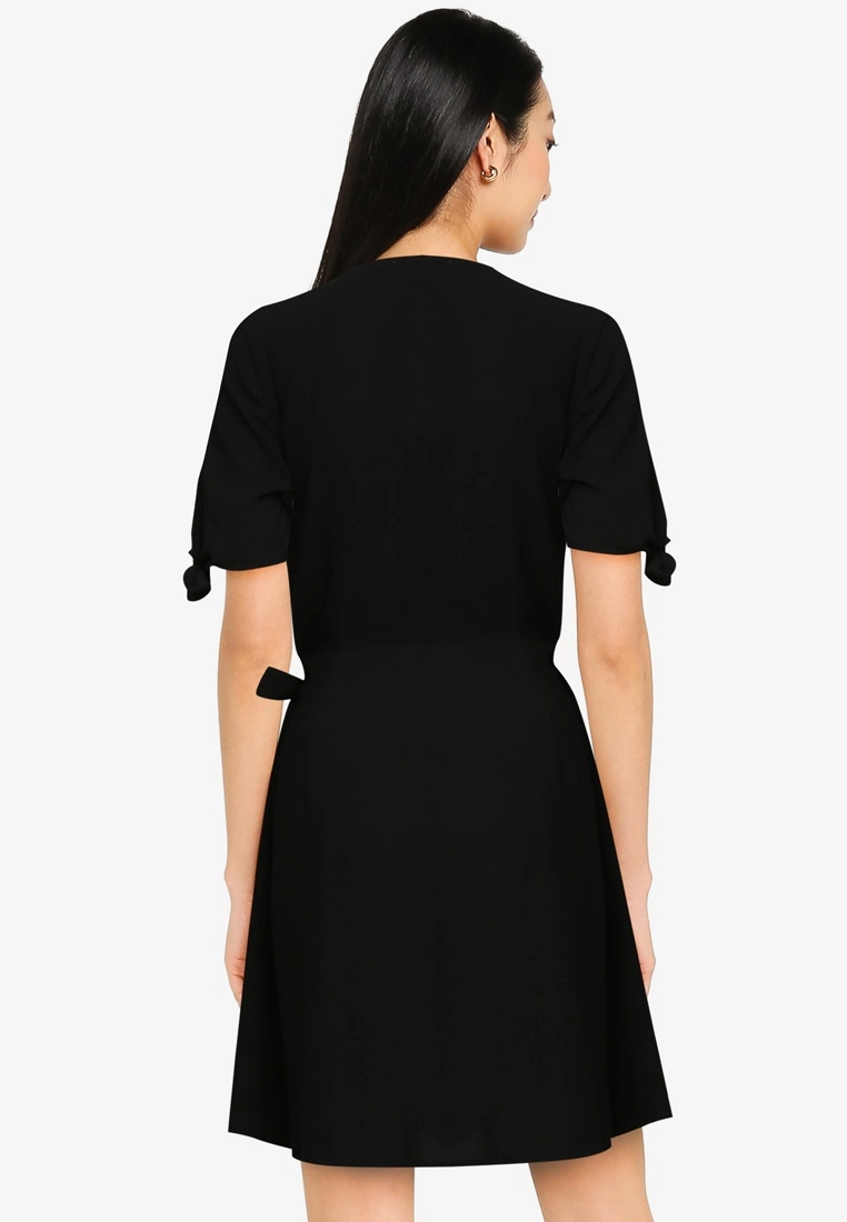 ZALORA BASICS Tie Sleeve Wrap Dress - Billede 2