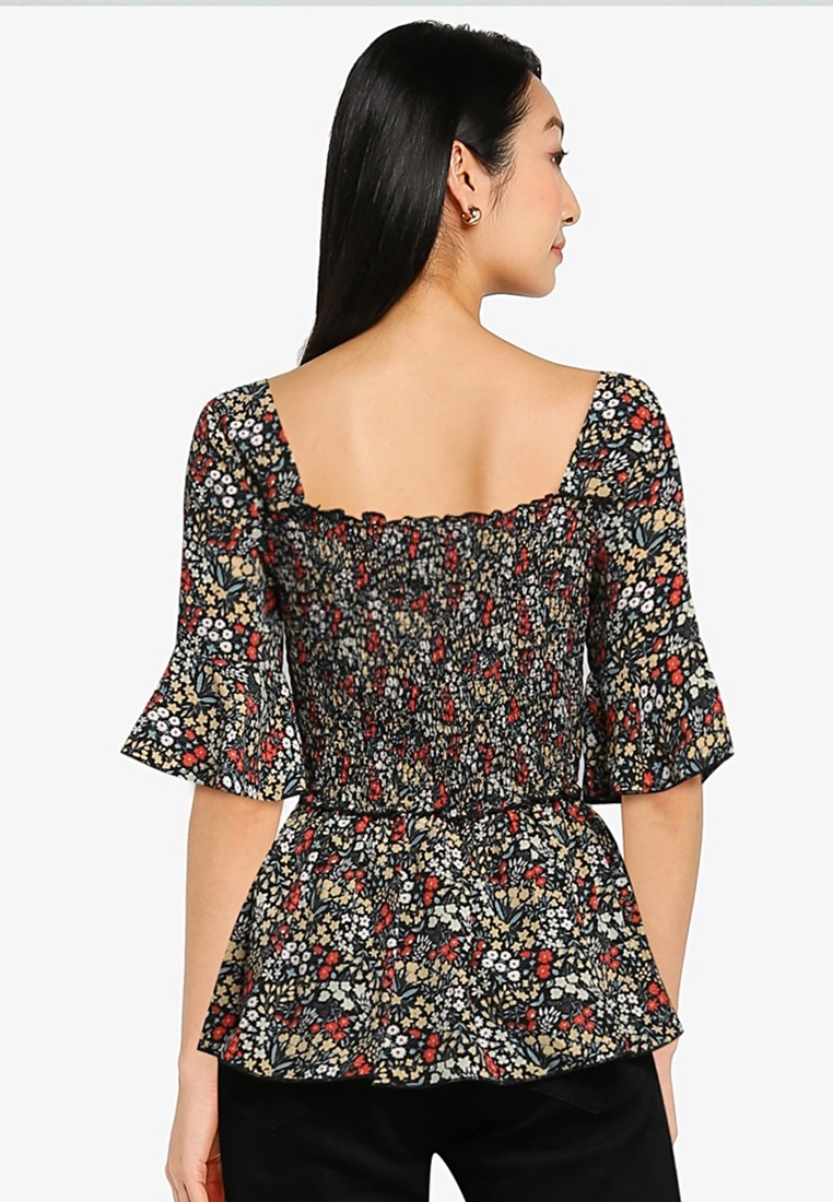 ZALORA BASICS Square Neck Smock Top - Billede 2