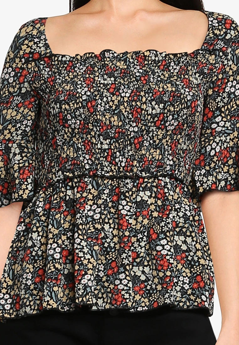 ZALORA BASICS Square Neck Smock Top - Billede 3