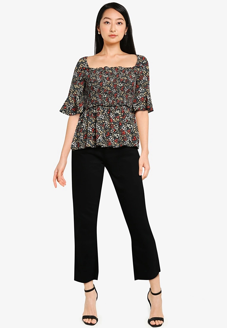 ZALORA BASICS Square Neck Smock Top - Billede 4