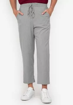 ZALORA BASICS Slim Fit Drawstring Trousers