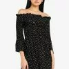 ZALORA BASICS Off Shoulder Smocked Dress