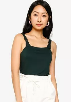ZALORA BASICS D Ring Square Neck Sleeveless Top