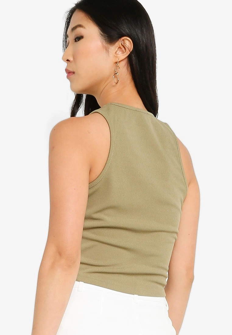 ZALORA BASICS Curve Hem Sleeveless Crop Top - Billede 2