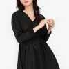 ZALORA BASICS V Neck Frill Detail Dress