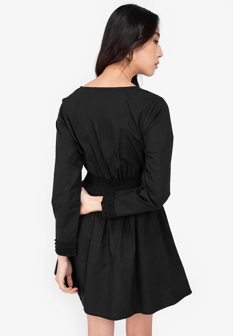 ZALORA BASICS V Neck Frill Detail Dress - Billede 2