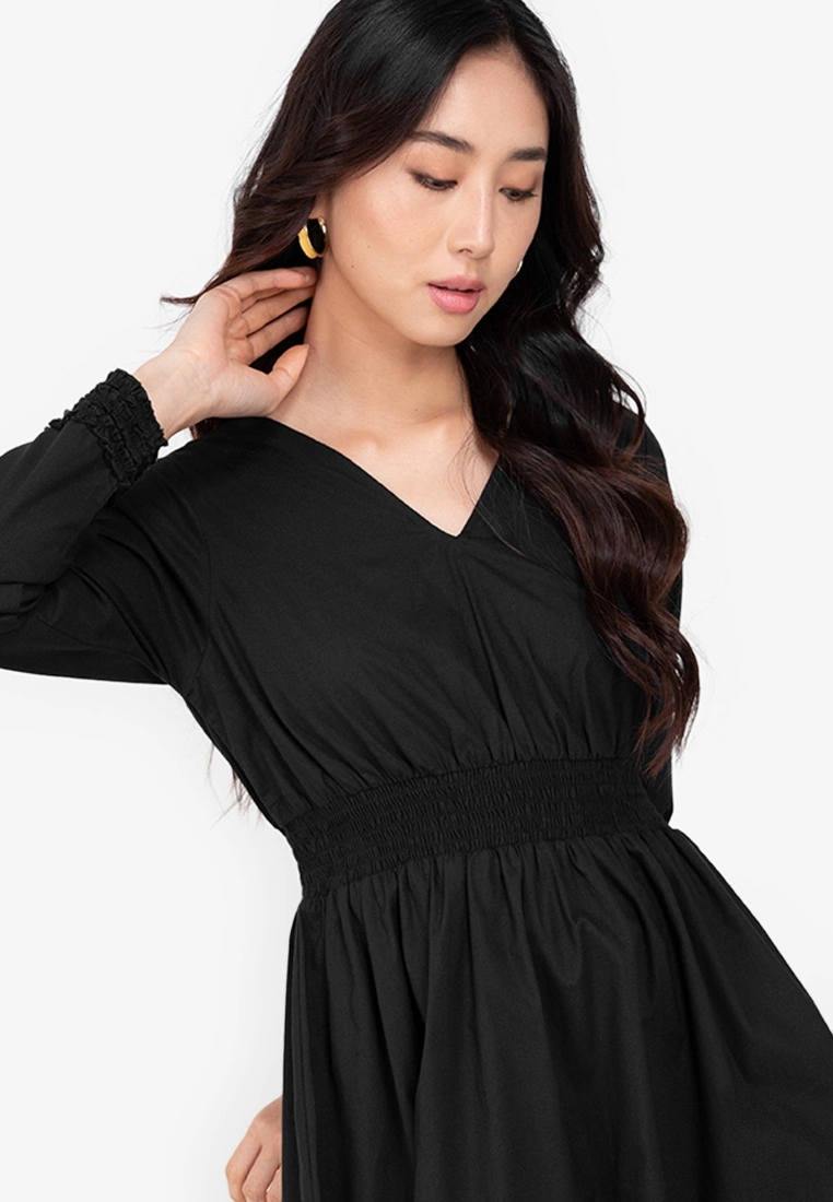 ZALORA BASICS V Neck Frill Detail Dress - Billede 3