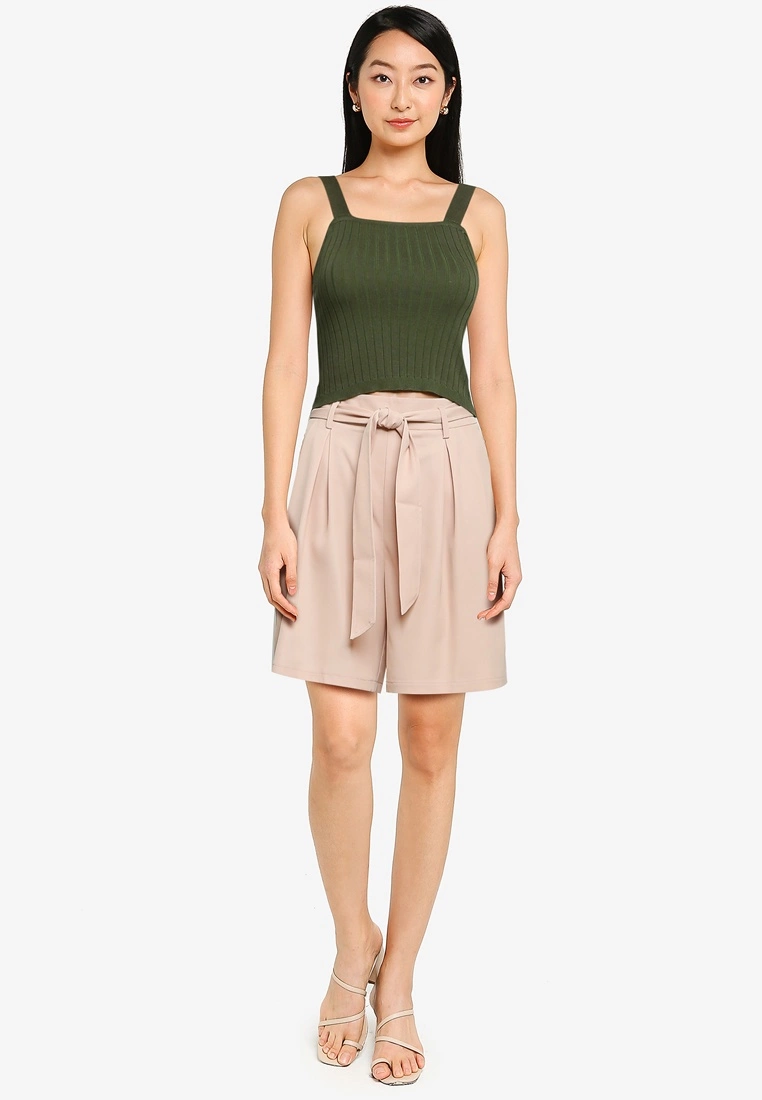 ZALORA BASICS Self Tie Bermuda Shorts - Billede 4