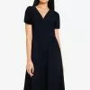 ZALORA BASICS Ruched Waist Wrap Dress