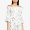 ZALORA BASICS Off Shoulder Smocked Dress