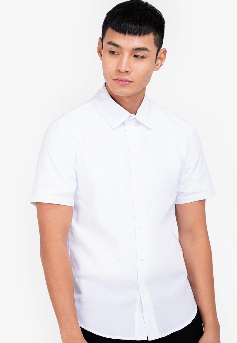 ZALORA BASICS Straight Weave Short Sleeve Shirt - Billede 3