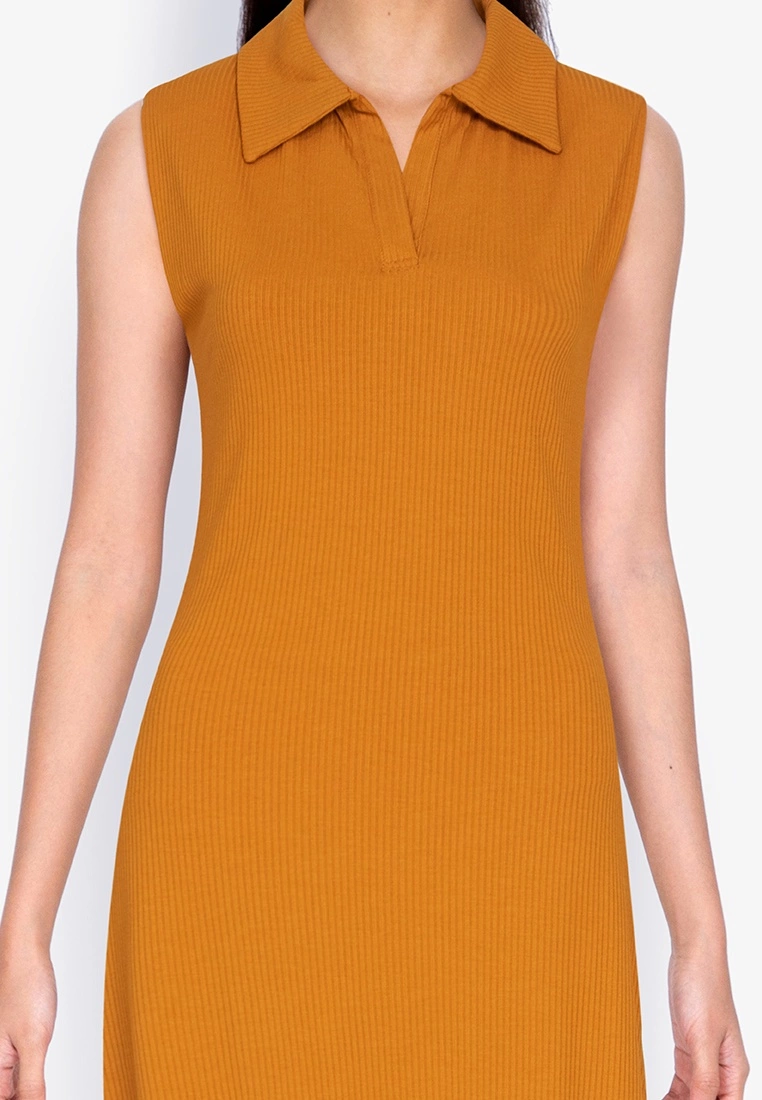 ZALORA BASICS Rib Zip Up Polo Dress - Billede 3