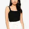 ZALORA BASICS D Ring Square Neck Sleeveless Top